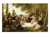 A Picnic, 1856 Giclee Print by Henry Nelson O'Neil