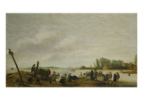 Winter Landschaft with a River, 1627 Giclée-Druck von Salomon van Ruysdael