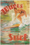 Surf Poster von Dawna Barton