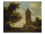 The Watchtower at the Country Road. Probably around 1660 Giclee Print by Salomon van Ruysdael