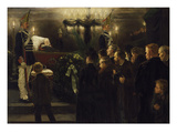 Public Viewing of the Corpse of Kaiser Wilhelm I. in the Dome in Berlin on 13./14.3.1888 Giclee Print by Arthur Kampf