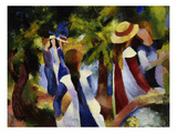 Girls under Trees, 1914 Reproduction procédé giclée par August Macke