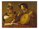 Das Musizierende Paar. (Kopie) Giclee Print by Bartolomeo Manfredi