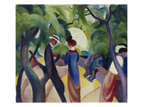 Promenade, 1913 Giclee Print by August Macke