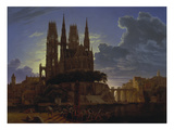 Dom Ueber Einer Stadt. Nach 1813. (Kopie Von K.E.Biermann Um 1830) Giclee Print by Karl Friedrich Schinkel