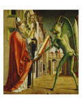 Church Father Altar. Right Outer Wing: St. Augustin and Satan Impressão giclée por Michael Pacher Church Father Altar. Right Outer Wing: St. Augustin and Satan Impressão giclée por Michael Pacher