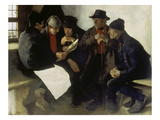 The Village Politicians, 1877 Giclee Print by Wilhelm Leibl