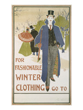 Von Louis John Rhead (1857-1913) for Fashionable Winter Clothing Giclee Print by Louis John Rhead