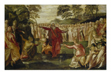 Moses Striking Water from the Rock Giclee Print by Jacopo Robusti Tintoretto