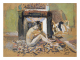Nude Near a Fireplace Reproduction procédé giclée par Edouard Vuillard