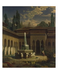 Court of the Lions at the Alhambra, 1860 Giclee Print by Eduard Gerhardt