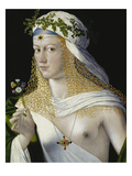 Idealized Portrait of a Courtesan as Flora, about 1520/25 Giclee Print by Bartolomeo Veneto 