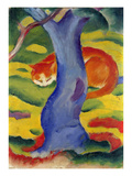Cat Behind a Tree, 1910/11 Giclée-Druck von Franz Marc