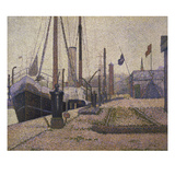 The Mary in the Port of Honfleur, 1886 Giclee Print by Georges Seurat