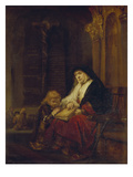 Die Prophetin Hannah Im Tempel, Samuels Gebet Abhoerend, 16(50) Giclee Print by  Rembrandt van Rijn