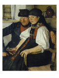 The Ill-Matched Couple, 1876/77 Giclee Print by Wilhelm Leibl