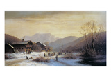 Winterlandschaft Lámina giclée por Anton Doll