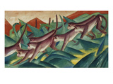 Monkey Frieze, 1911 Giclée-Druck von Franz Marc
