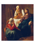 Christ in the Home of Martha and Mary, about 1654 Giclee Print by Jan Vermeer
