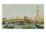 Venedig, Dogenpalast Und Marcusplatz Vom Bacino Di San Marco Reproduction procédé giclée par Canaletto 
