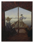Gondola on the Elbe, 1827 Giclee Print by Carl Gustav Carus
