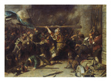 Die Erstuermung Des Roten Tores (Oder: Der Schmied Von Kochel), 1881 Giclée-Druck von Franz Von Defregger
