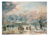 Paysage hivernal Reproduction procédé giclée par Aert van der Neer