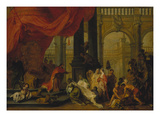 King Solomon and the Queen of Sheba Giclee Print by Balthasar Beschey