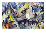 The Unfortunate Land of Tyrol, 1913 Giclee Print by Franz Marc