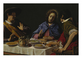 Christ and the Disciples at Emmaus Giclée-tryk af Matteo Rosselli