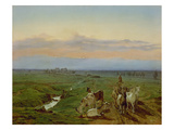 Landscape with Herd of Goats, 1847 Giclee Print by Ferdinand Georg Waldmüller