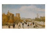 Eisbelustigung Auf Dem Stadtgraben, 1618 Giclee Print by Esais van de Velde I