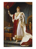 Napoleon Bonaparte in Coronation Regalia. Copy Giclee Print by François Pascal Simon Gérard