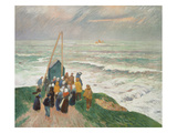 Waiting for the Fishermen (Bretagne), 1894 Giclee Print by Henry Moret