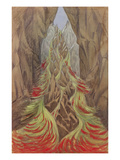 Felsgrotte Mit Loderndem Fluss Giclee Print by Hermann Obrist