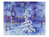 Kleine Verschneite Tanne Am Stadtrand Von Muenchen, 1999 Giclee Print by Eva Fischer-Keller