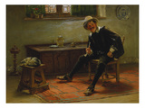 Pipe Smoker in a Traditional German Dressing, 1893 Giclee Print by Albert Schröder