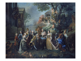 Allegory of the Reunion of Elector Max Emanuel with His Family, 1715 Giclée-Druck von Joseph Vivien