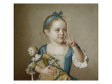Girl with Doll Giclee Print by Jean-Etienne Liotard