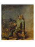 The Smell (Two Smoking Farmers at the Fire Place) Giclee Print by Adriaen Brouwer