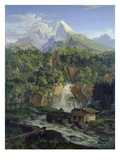 Der Watzmann, 1824 Giclee Print by Ludwig Richter