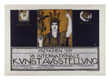 Original Poster for the Vii. International Art Exhibition 1897 Giclee Print by Franz von Stuck