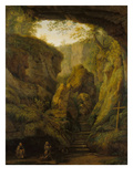 The Grotto of St. Fancis on Monte Verna Giclee Print by Jacob-Philippe Hackert