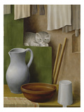 Still Life with Cat, 1923 Giclee Print by Georg Schrimpf