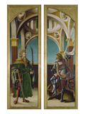 Kreuzigungsaltar. Aussenseiten Li.U.Re: die Hll.Sigismund Und Georg. Nadelholz Giclee Print by Hans Burgkmair