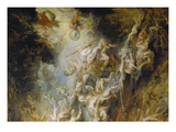 Hoellensturz Der Verdammten. Detail Oben Mitte Lámina giclée por Peter Paul Rubens