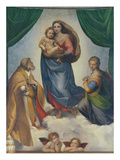 The Sistine Madonna, about 1513 Giclée-tryk af Raphael