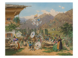Alpine Marksmen Festival. from the King-Ludwig-Album Giclee Print by Lorenzo Il Quaglio