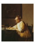 A Lady Writing, about 1665 Giclée-Druck von Jan Vermeer