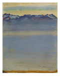 Lake Geneva with Savoyer Alps, 1907 Reproduction procédé giclée par Ferdinand Hodler